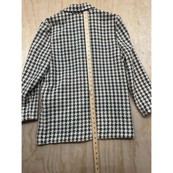 VTG Jessica Scott Emporium 80s Career Tweed Wool Blazer Plaid Pencil Skirt 14 M - Picture 6 of 15